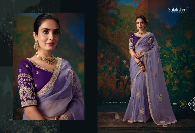 Virasat Vol 2 By Sulakshmi Fancy Fabric Beads And Border Work Saree